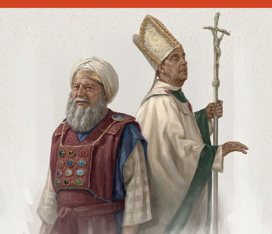 An Israelite high priest and a Roman Catholic pope.