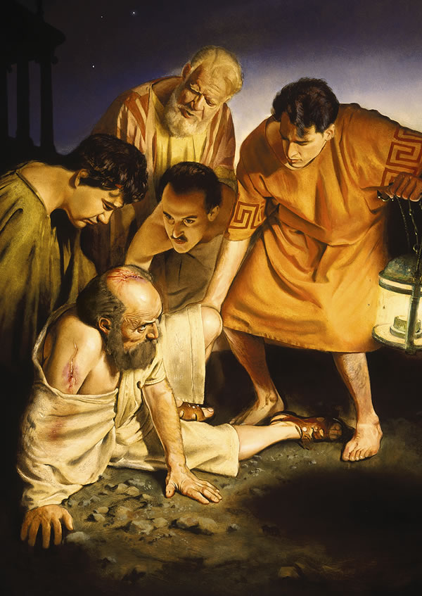People helping the apostle Paul