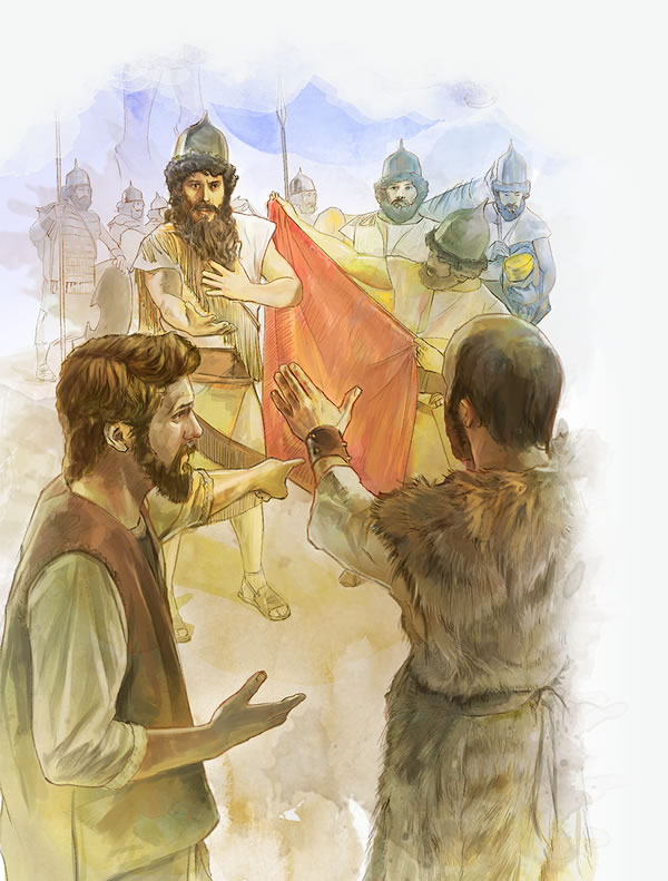 Elisha refusing the gifts offered by Naaman