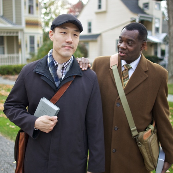 Two Christian brothers working together in the field ministry