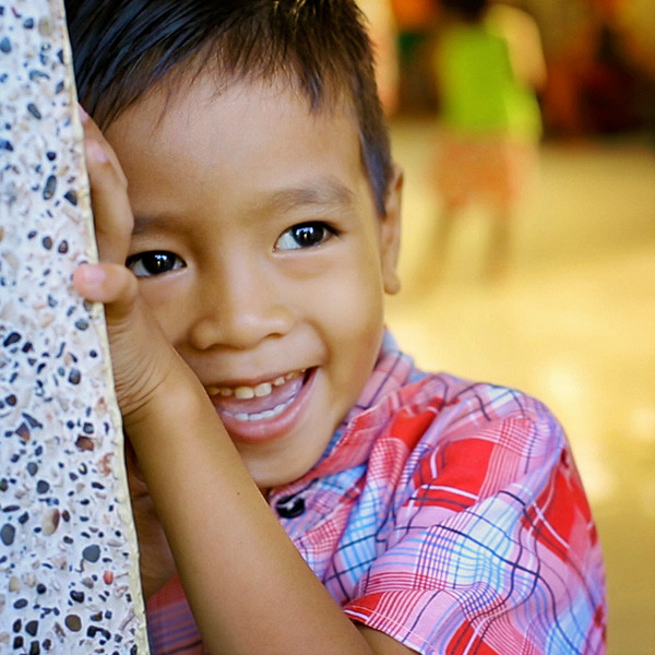 A smiling little boy