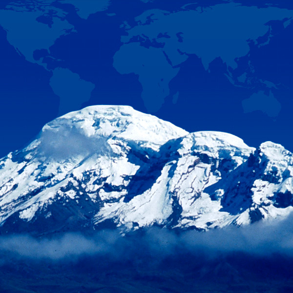 A snow-capped mountain