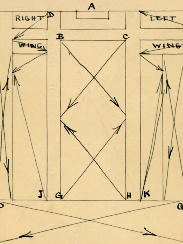 A chart used for passing Memorial emblems to the audience