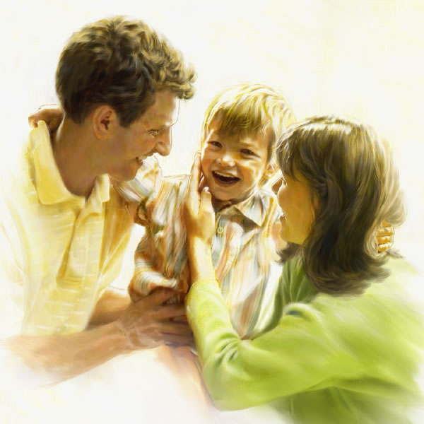 A happy family reunited by the resurrection during the thousand years