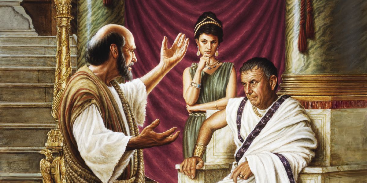 The apostle Paul speaks to Governor Felix and Drusilla