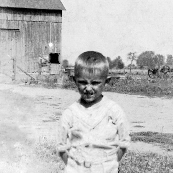 Kenneth Little as a young boy on his family farm