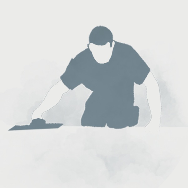 An international servant does construction work