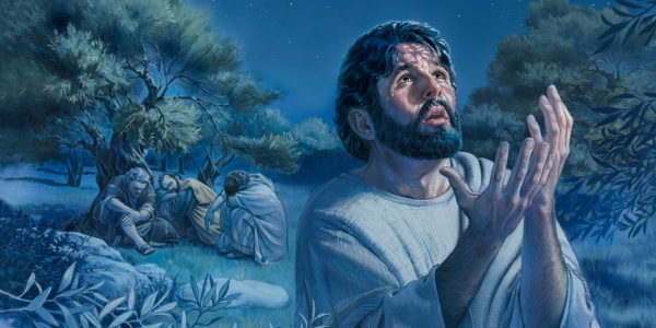 Jesus communicating his feelings to his Father in prayer