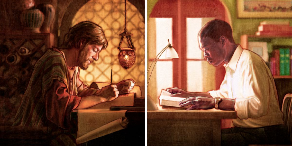 A Bible writer in ancient times and a Bible reader in modern times