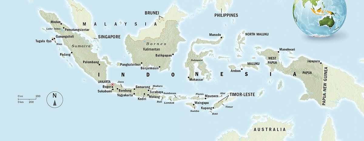 A map of Indonesia