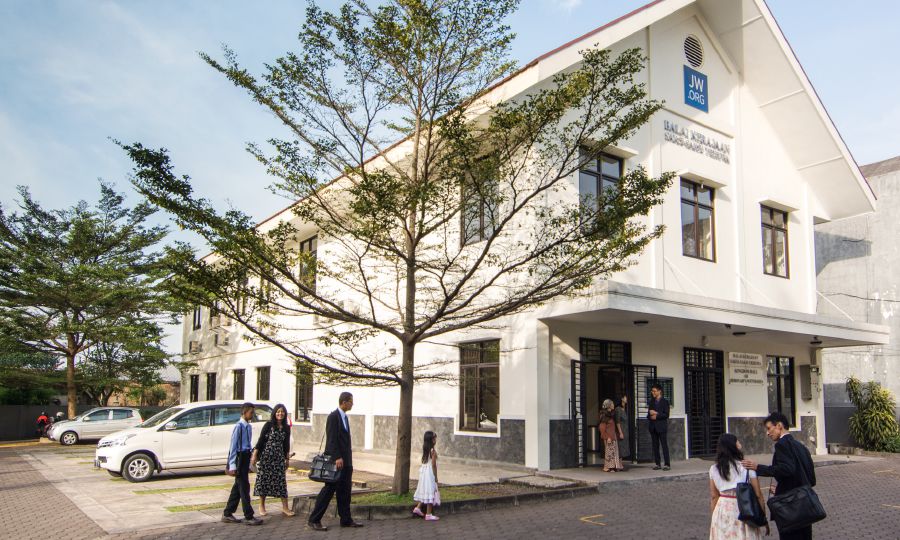 A two-story Kingdom Hall in Bandung, West Java