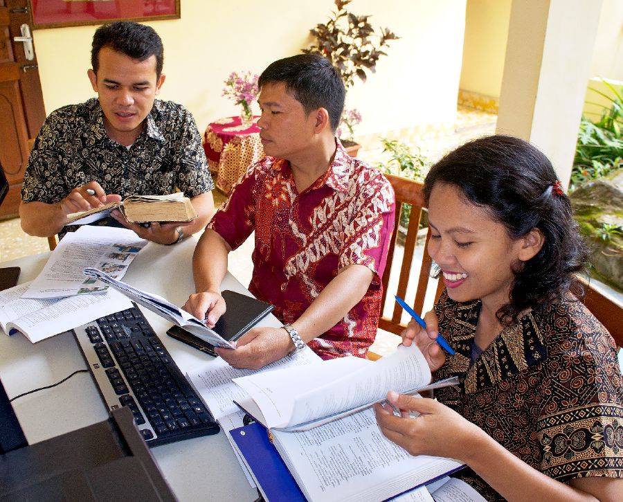 The Batak-Toba translation team in North Sumatra