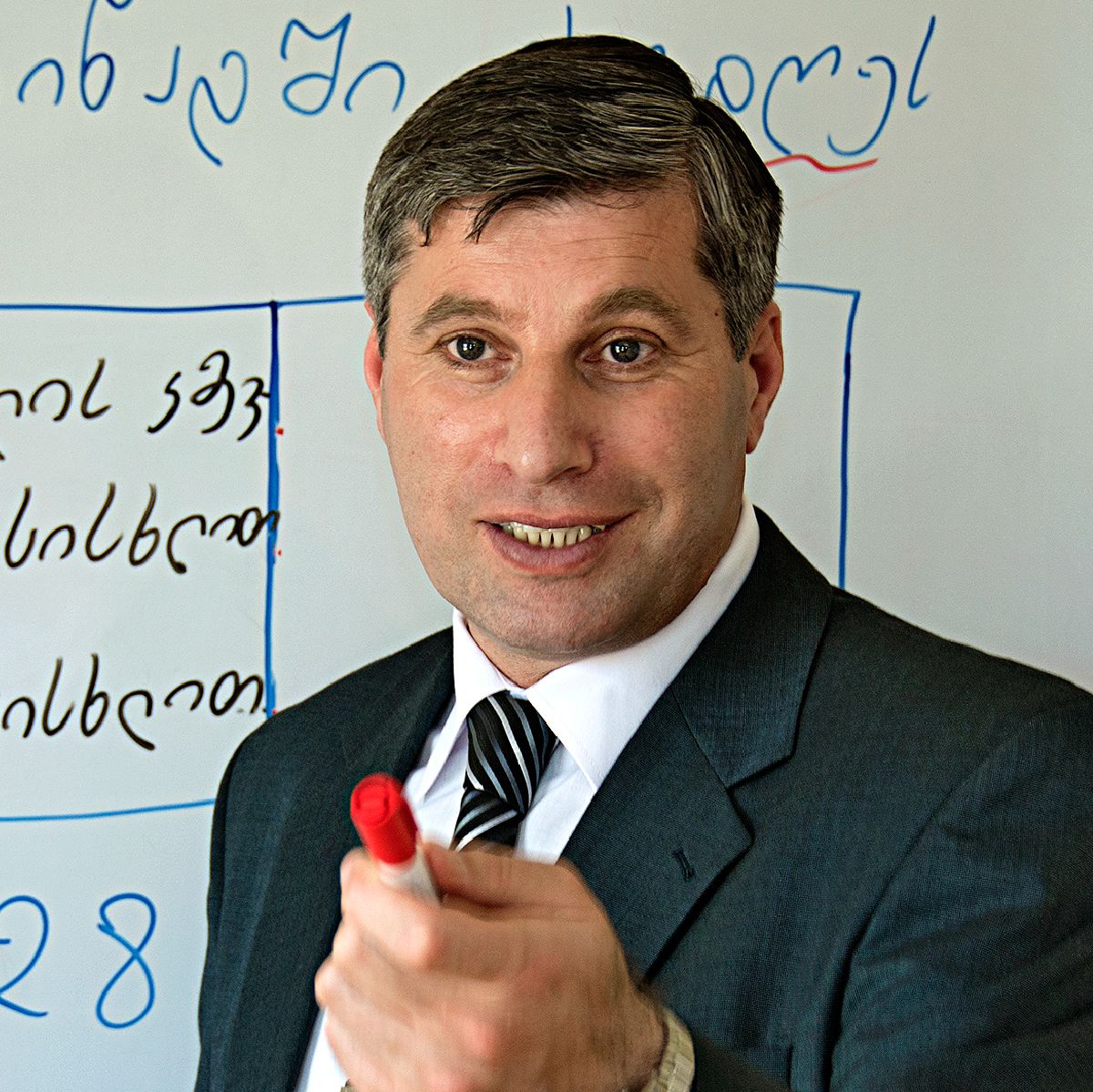 Davit Samkharadze teaches a Bible school