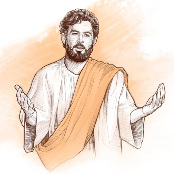 Jesús con los brazos extendidos