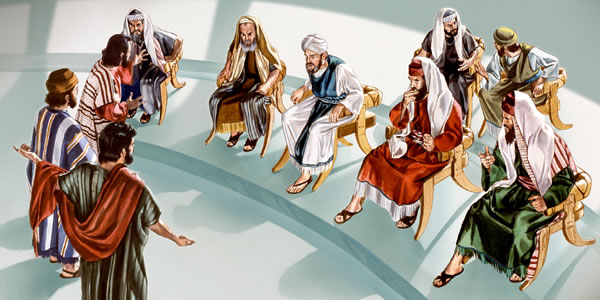 Unos judíos les cuentan a los fariseos la resurrección de Lázaro