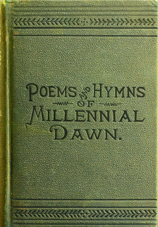 Cubierta del libro Poemas e himnos de la Aurora del Milenio (en inglés, 1890)