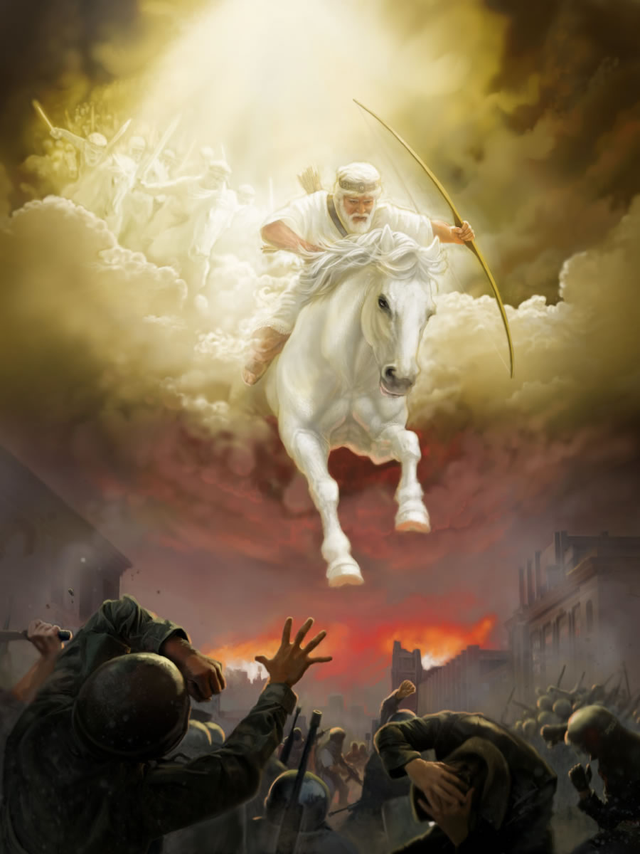 Jesucristo ejecutando juicio sobre los enemigos del Reino de Dios en la guerra de Armagedón