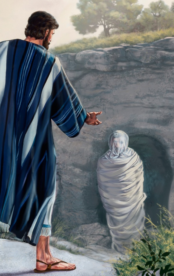 Jeesus äratab Laatsaruse ellu ja kutsub teda hauast välja