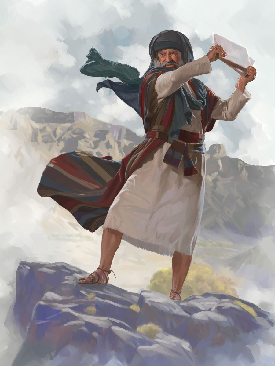 موسی لوح‌های سنگی را روی زمین پرت کرد