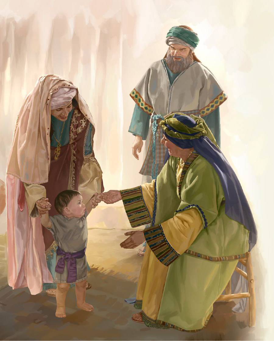 نَعومی با بوعَز،‏ روت و عوبِید