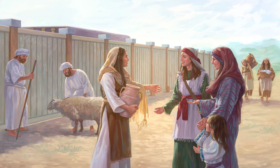 دوستان دختر یَفتاح برای دیدنش به خیمهٔ مقدّس می‌روند