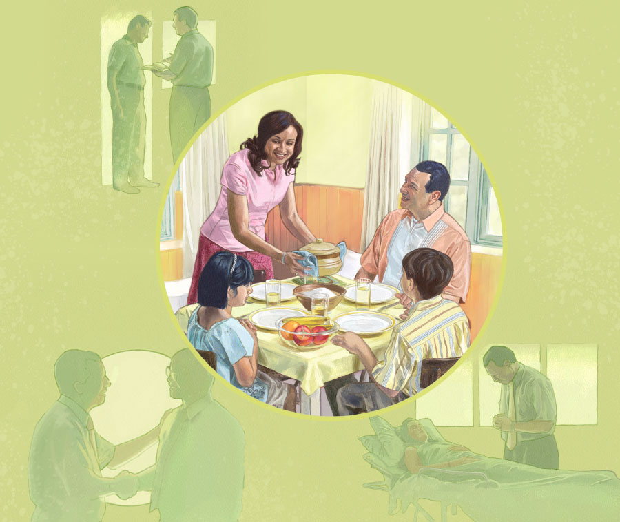 یک مسیحی به یَهُوَه توکّل می‌کند تا بتواند نیازهای خود و خانواده‌اش را برطرف کند