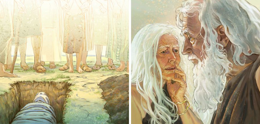 آدم و حوّا پیر می‌شوند و می‌میرند