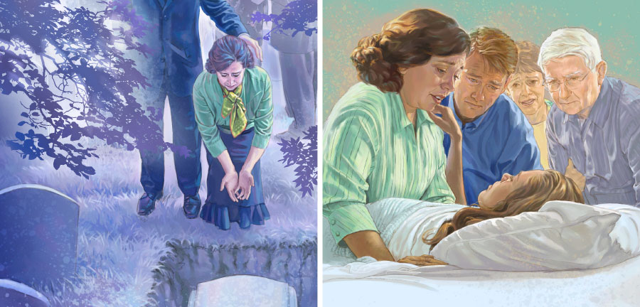 دختری می‌میرد و خانواده‌اش سوگواری می‌کنند