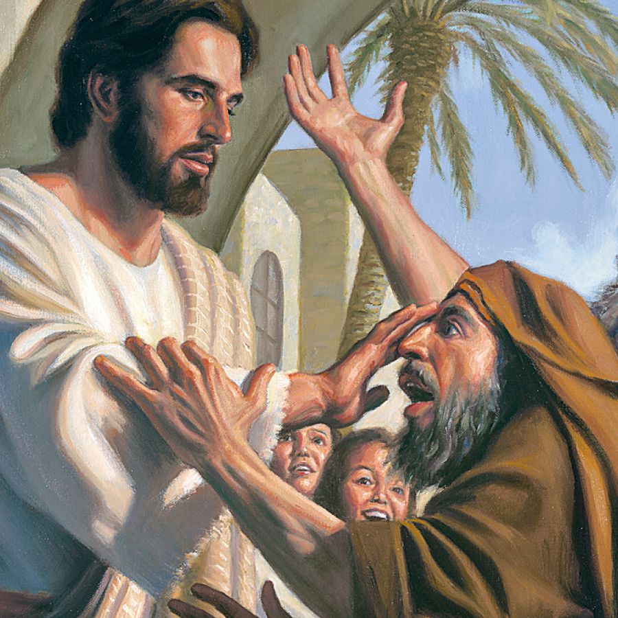 عیسی مردی بیمار را شفا می‌دهد