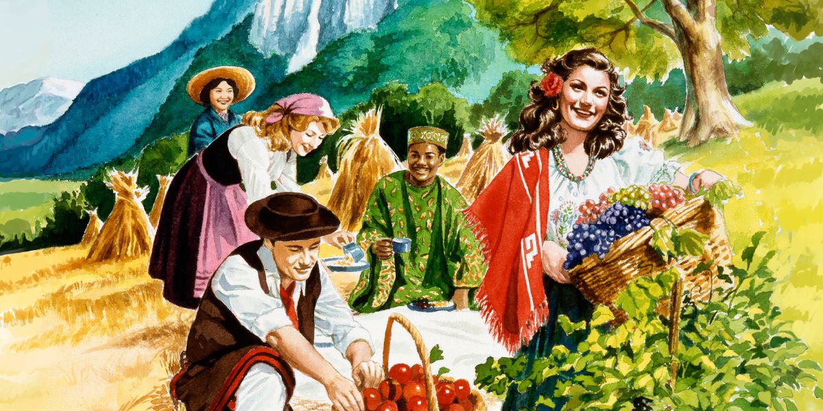 انسان‌هایی از نژادهای مختلف از زندگی در بهشت لذّت می‌برند