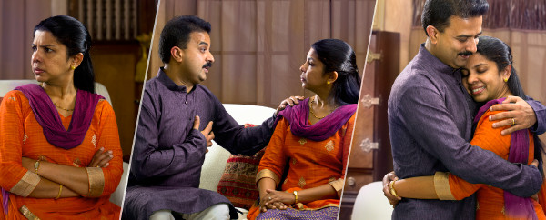 ۱.‏ زنی از شوهرش آزرده است؛‏ ۲.‏ شوهرش از او عذرخواهی می‌کند؛‏ ۳.‏ او شوهرش را می‌بخشد