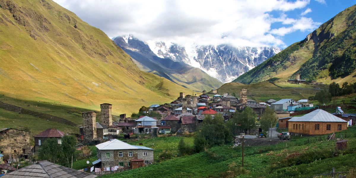 Un village de Géorgie, dans la région du Haut Svanétie