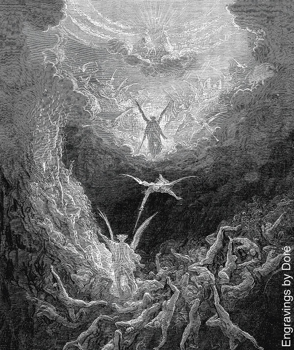 Gravure Le jugement dernier par Gustave Doré