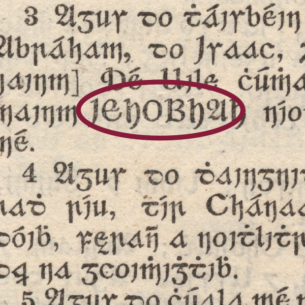 Exodo 6:3 iti Bedell’s Bible