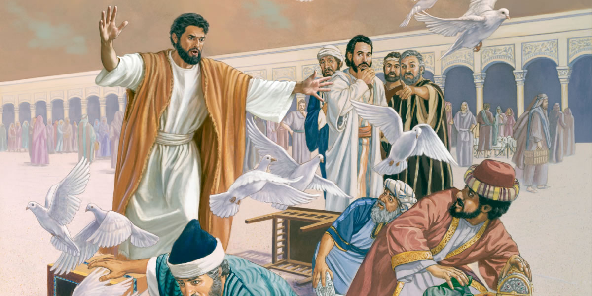 Gesù manda via dal tempio i cambiavalute