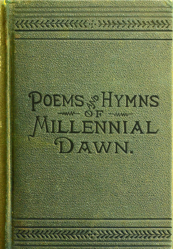 La copertina del libro Poesie e Inni dell’Aurora del Millennio (1890)