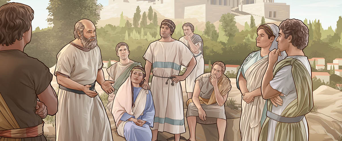 L’apostolo Paolo sta ragionando con alcuni ateniesi.