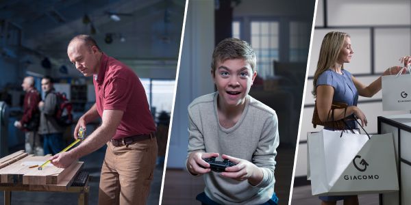 Un fratello fa gli straordinari; un ragazzo gioca a un videogioco; una sorella fa shopping
