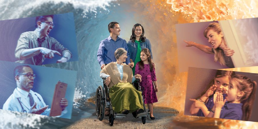 Una famiglia affronta con successo vari problemi: al lavoro, di salute, nel ministero e a scuola