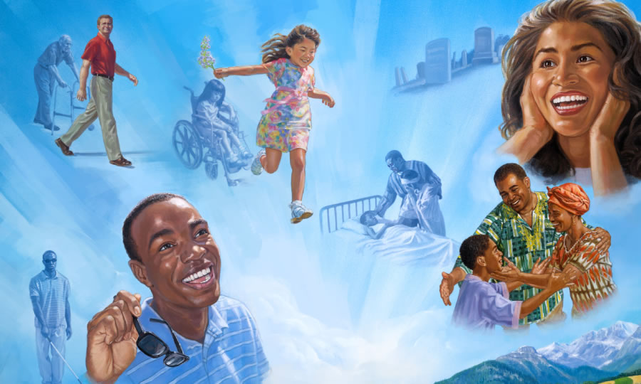 Buloba mbushintuluke anu muvua Nzambi mulongolole: Bakulakaje mbalue bansonga, babedi ne bampofu mbondapibue, bafue mbabishibue, kudi biakudia bia bungi