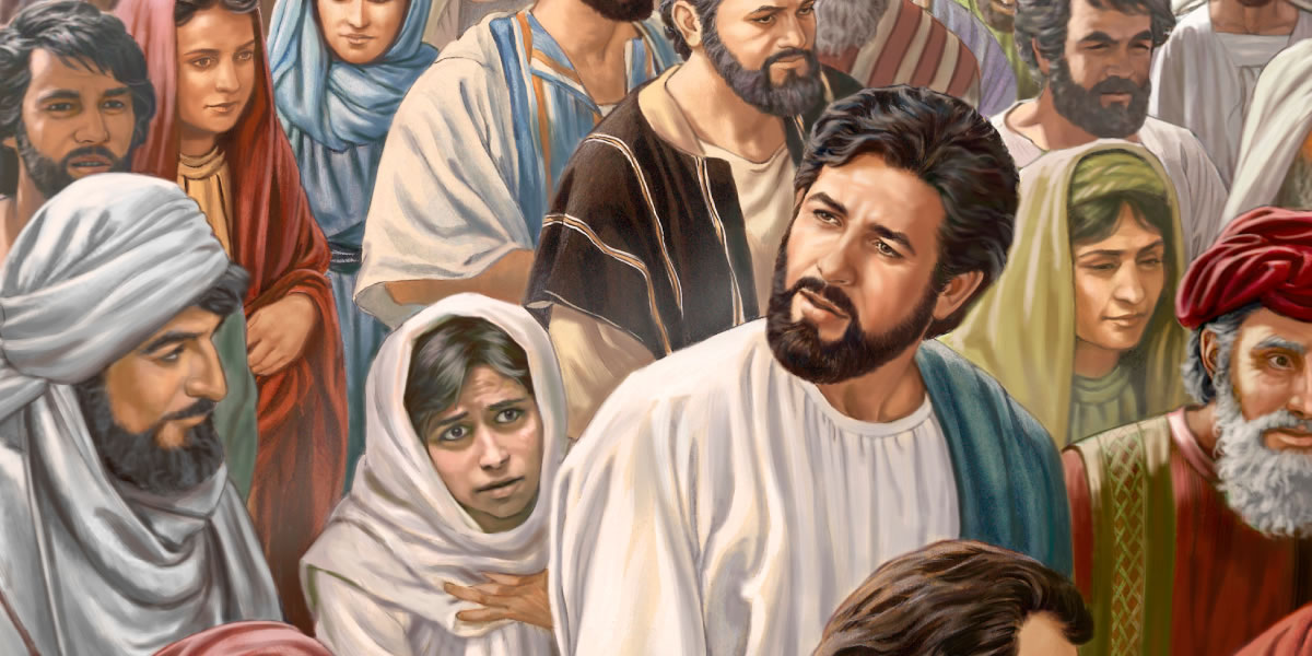 Mukaji kampanda udi ulenga tshilamba tshia Yezu tshia pa mutu ne Yezu udi ujingulula ne: muntu mmumulenge