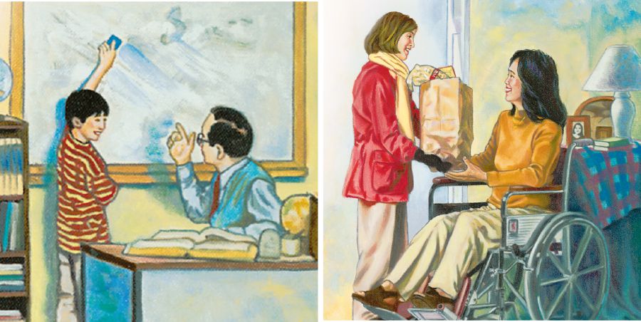 Muana ukupuila mulongeshi wende ku tshibasa; muana wa bakaji utuadila mamu udi mu kakalu ka balema  biakudia