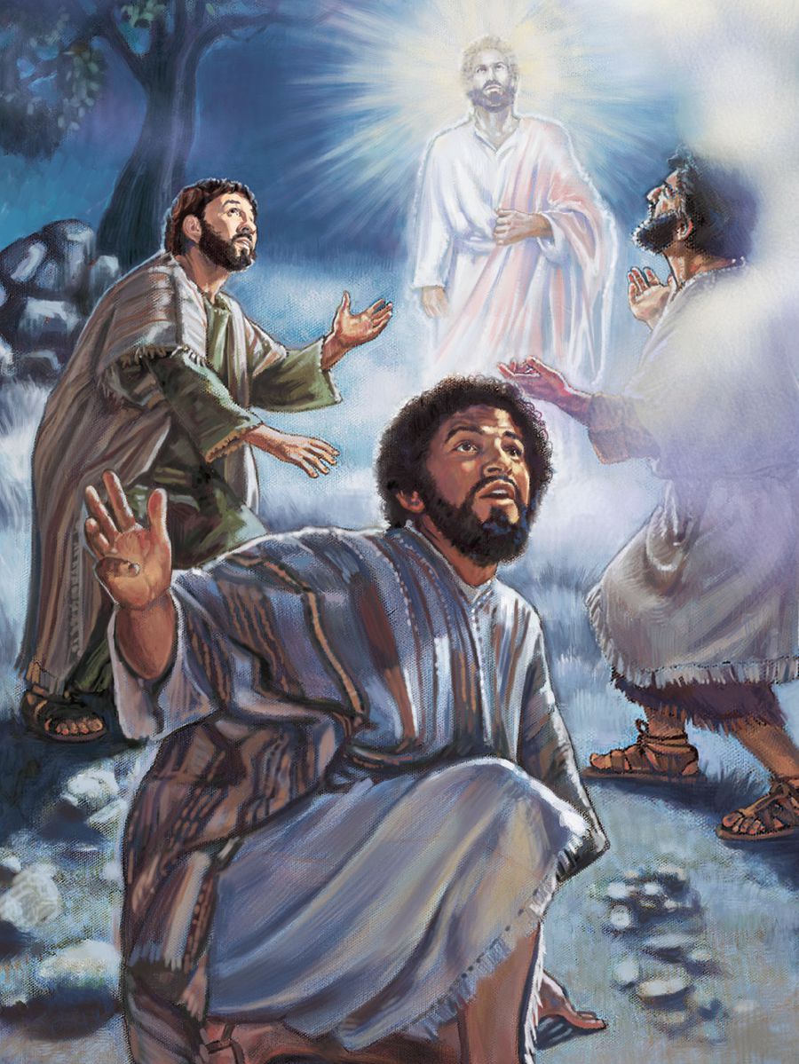 Dikudimuka dia Yezu, Petelo, Yakobo, ne Yone