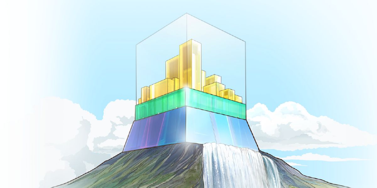 Bimanu bia Yelushalema mupiamupia bibaka ne dibue dia jaspe, ne tshimenga tshijima tshienza ne or mukezuke bu lumuenu lutoke zezeze