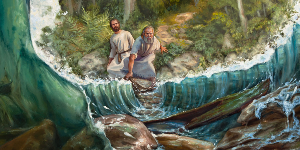 Elisha mutangile mudi Eliya upandulula musulu wa Yadene ne tshilamba tshiende tshia mudimu