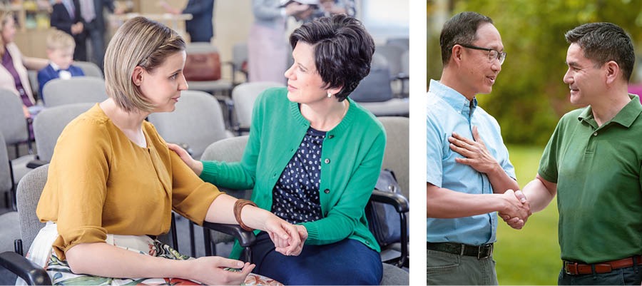 Foto milamakaja: 1. Bana betu ba bakaji babidi bayukila ku Nzubu wa Bukalenge. 2. Bana betu ba balume babidi banyukulangana ku tshianza.