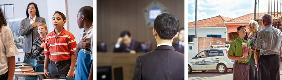 Foto milamakaja ileja nsombelu idi itulomba dikima. 1. Muana mulongi muimane mupuwe padi bakuabu bimba musambu wa ditunga mu kalasa. 2. Muanetu wa balume muimane kumpala kua bena ku tubadi. 3. Nsonga muena Kristo upesha muntu trakte mu buambi, mpulushi mutangile pabuipi apu.