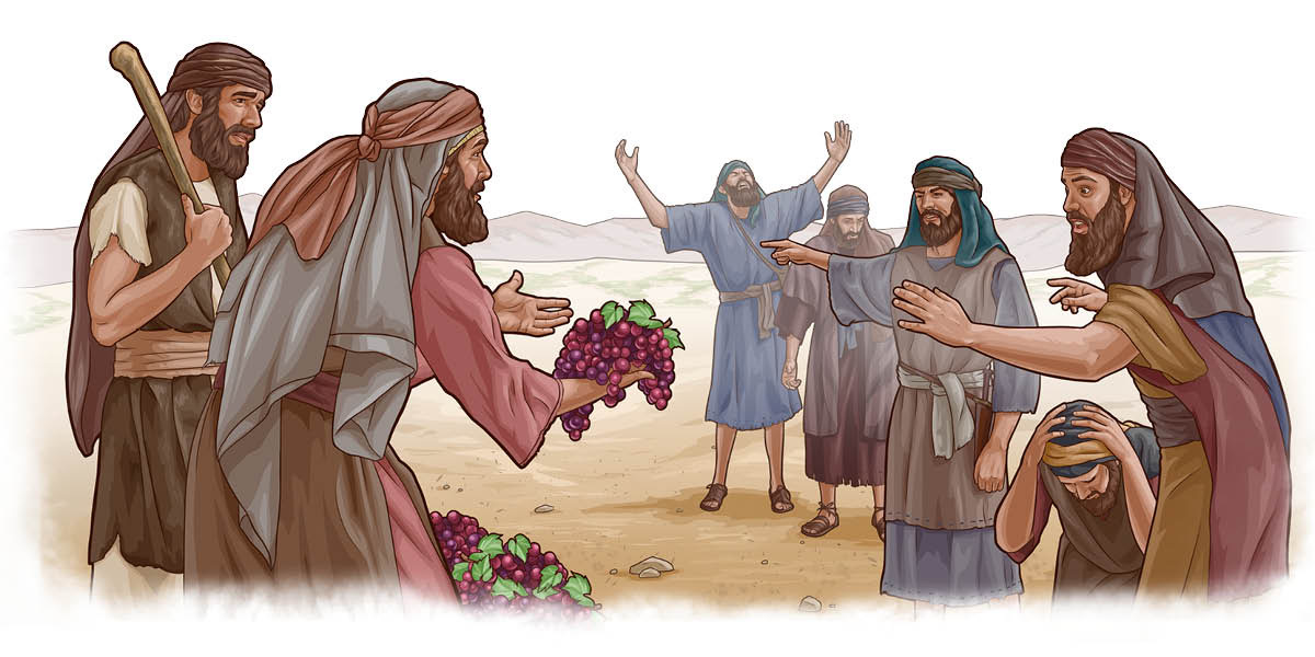 Yoshua ne Kaleba baleja batentekedi bakuabu tusumbu tua tumuma tua mvinyo.