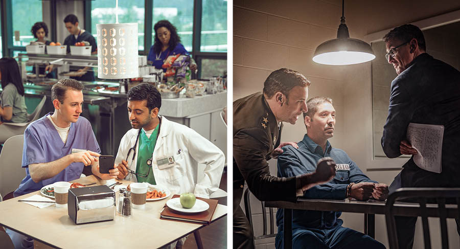 Foto: 1. Muanetu wa balume uyisha muena mudimu nabu padibu badia mu dikisha. 2. Muanetu wa balume ushala ne lulamatu padibu bamuela nkonko kudi bampulushi.