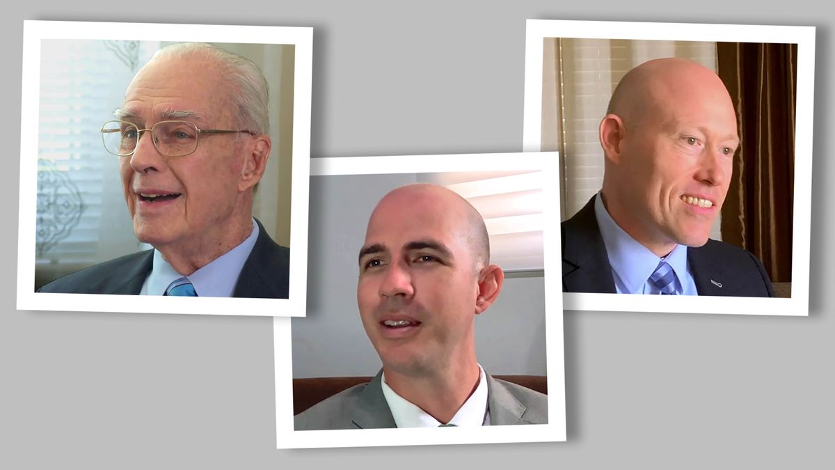 Foto: Bimfuanyi bia mu filme wa “Enza malu mudi Yehowa musue.” 1. Joel Adams. 2. Garrick Diaz. 3. Lars Carlsen.